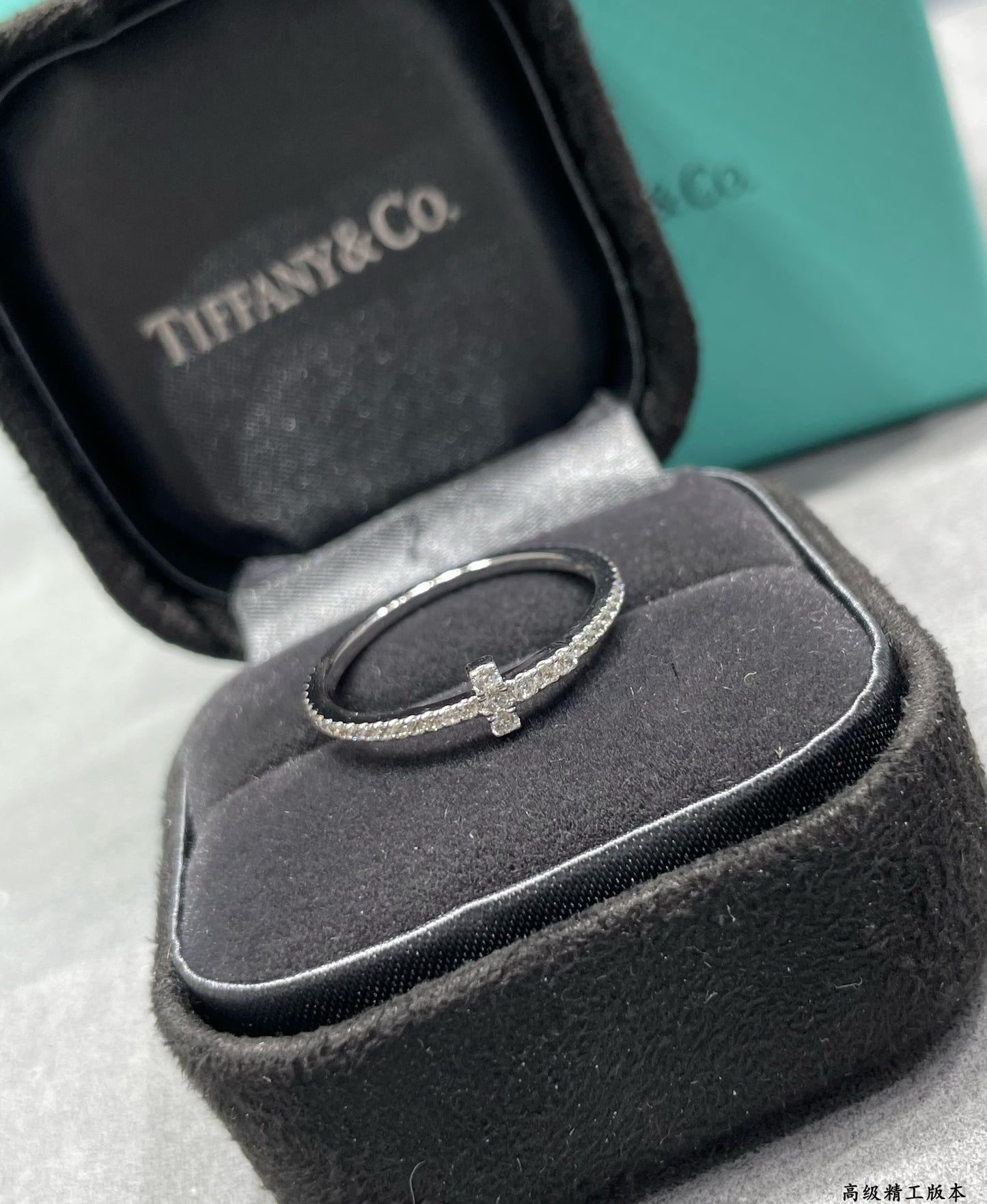 Tiffany-26鑲鑽十字架戒指