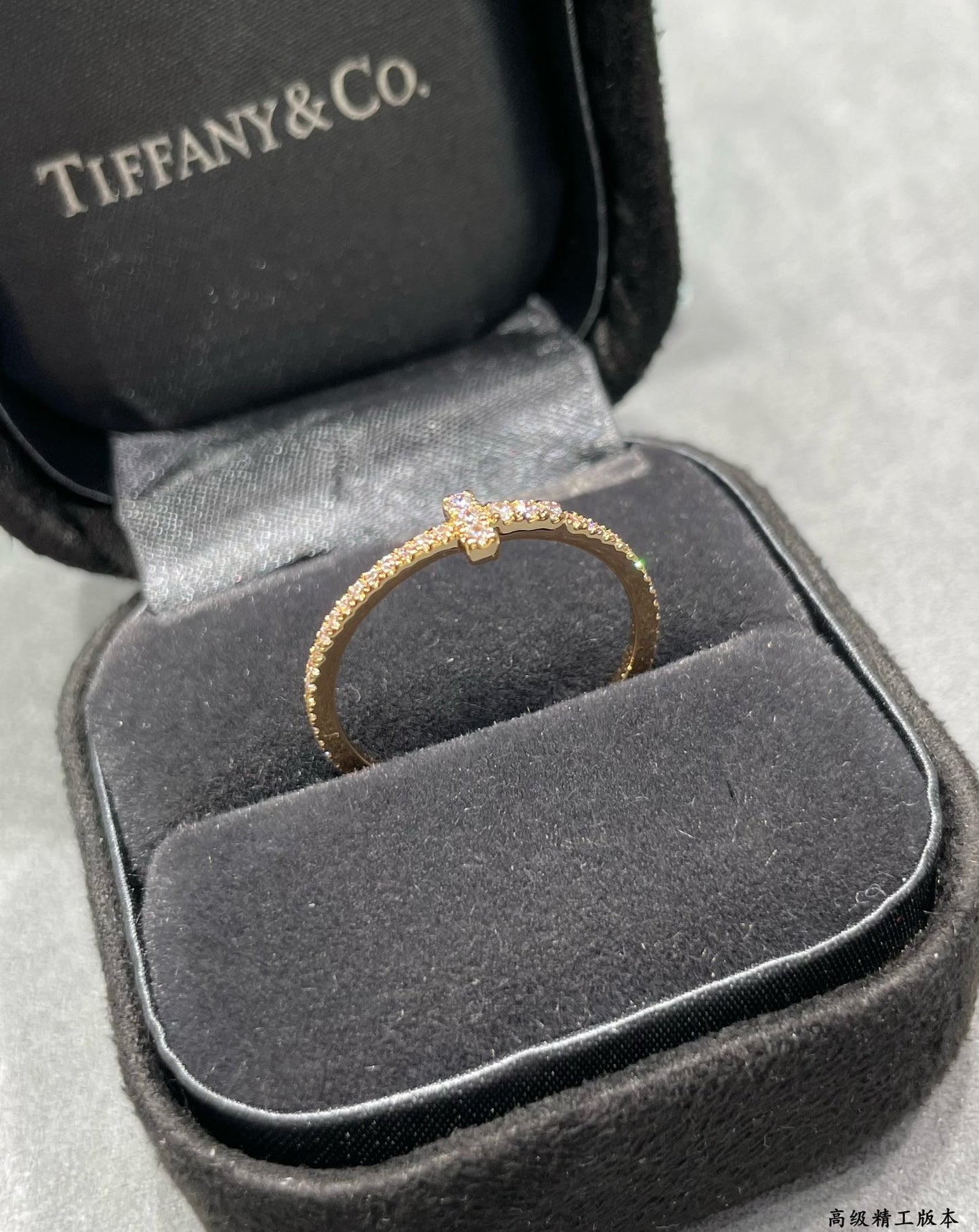 Tiffany-26鑲鑽十字架戒指