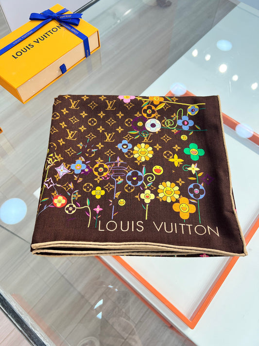 路L家-絲毛雙面同色印花 135 x 135 厘米