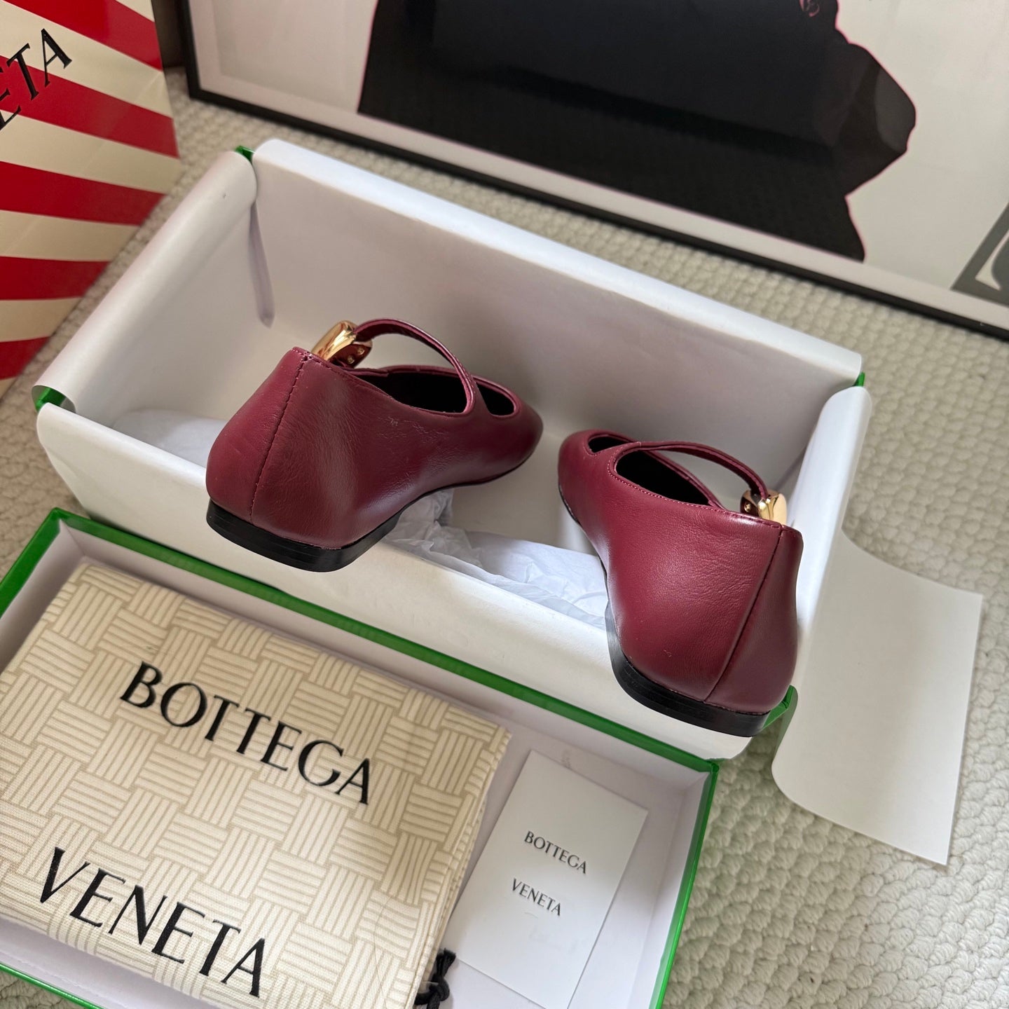 B編織-260717方頭瑪莉珍鞋 紅色