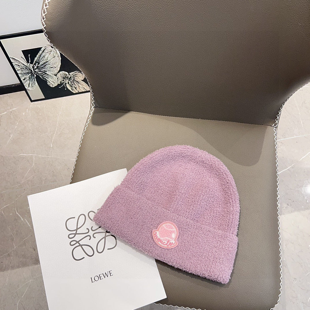 Moncler-2025新款 男女羊羔毛針織毛線帽