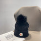 Moncler-2025秋冬新款 小香風麻花針織毛球毛帽