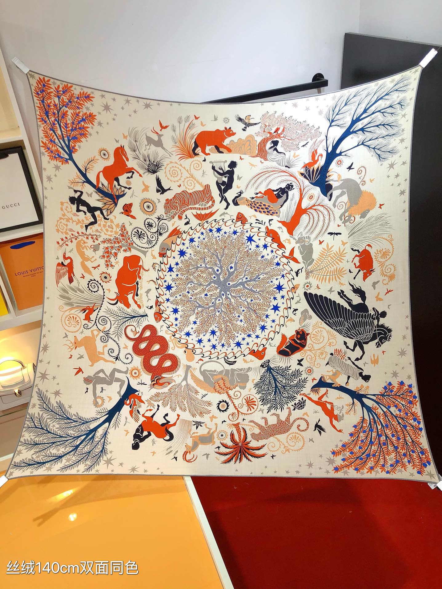 小愛款-雙面同色 140x140cm 70%羊絨30%真絲