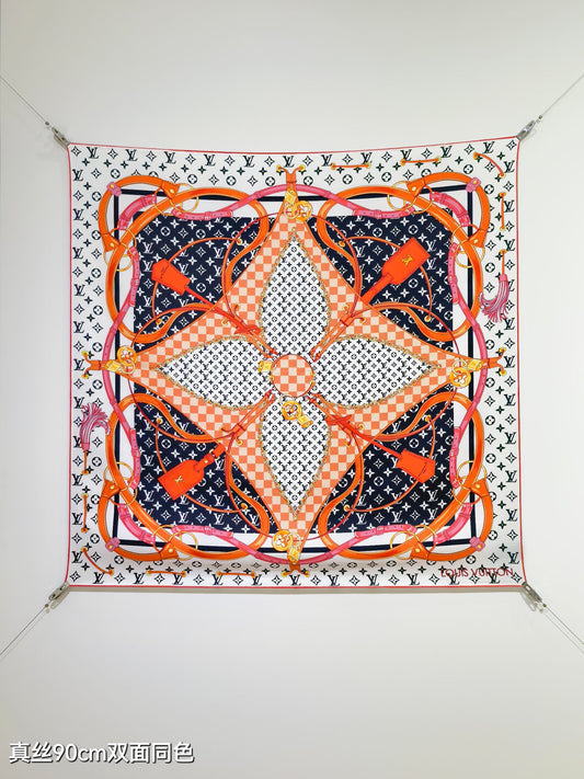 路L家-18姆米雙面 90x90cm 斜紋真絲
