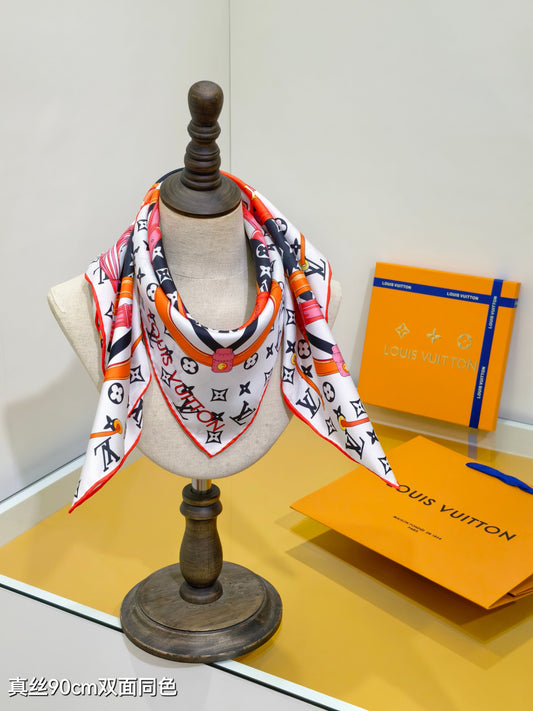 路L家-18姆米雙面 90x90cm 斜紋真絲