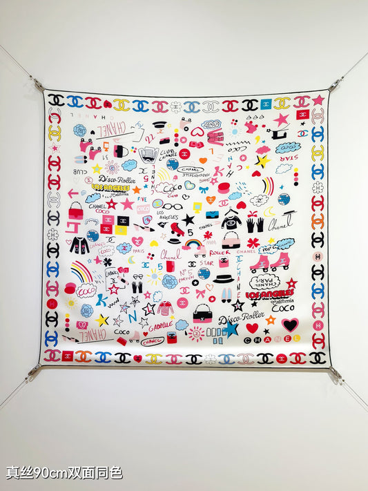 小香家-18姆米雙面 90x90cm 斜紋真絲