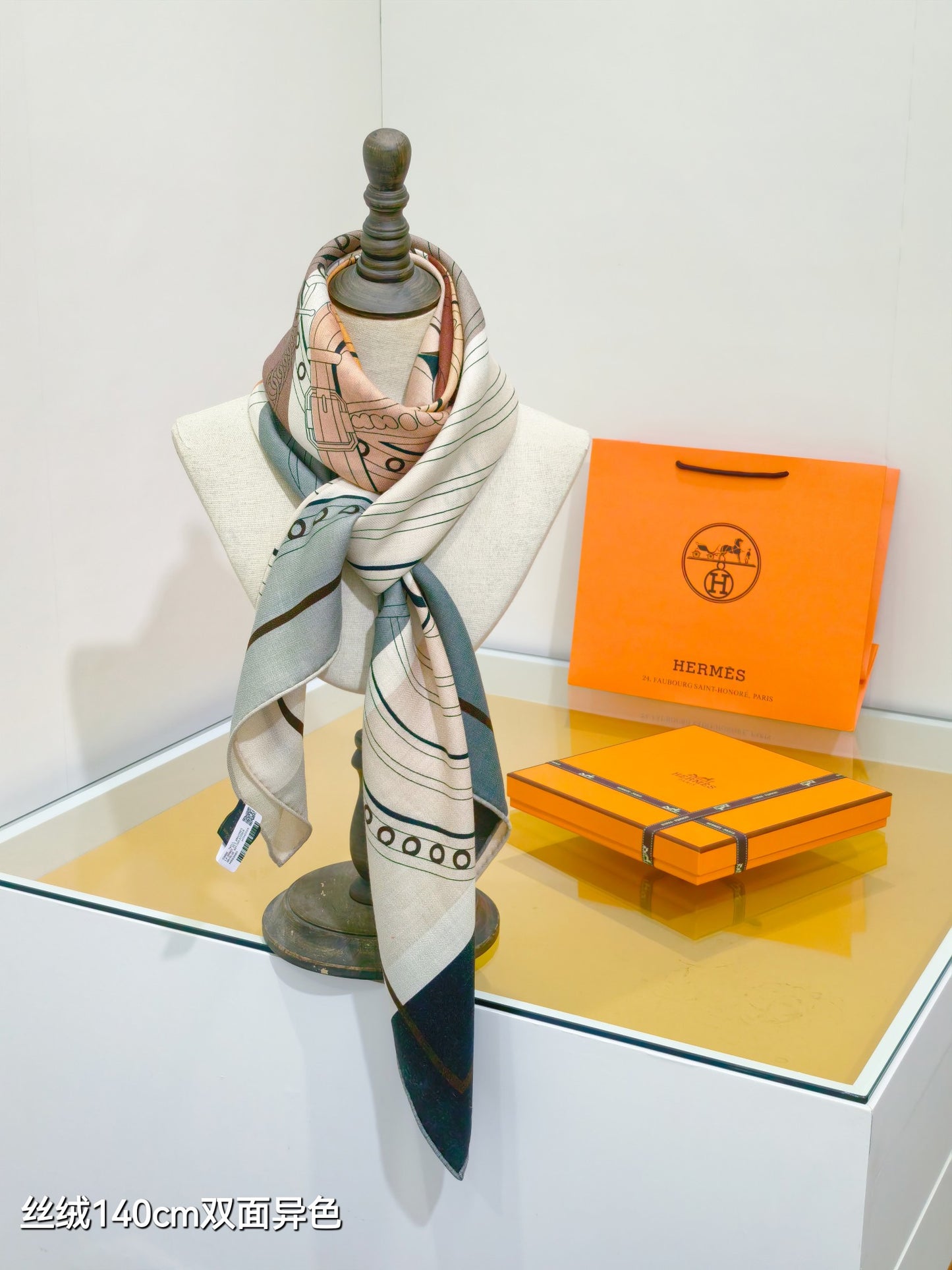 小愛款-雙面異色 140x140cm 真絲