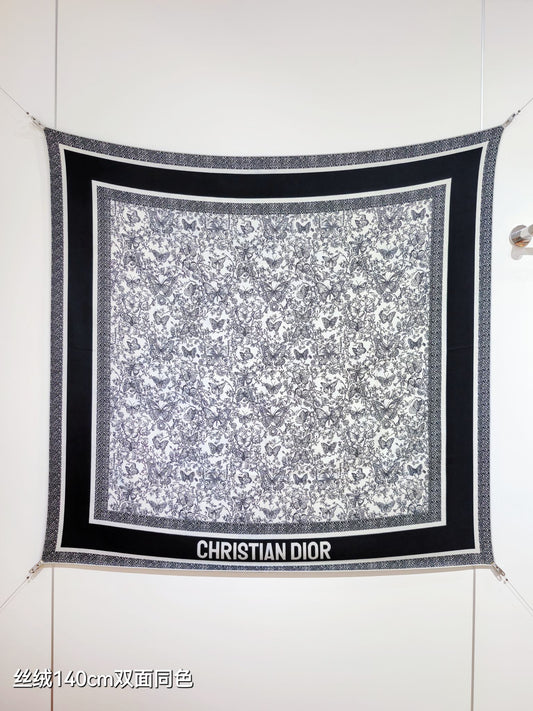 迪D家-雙面同色 140x140cm 70%羊絨30%真絲