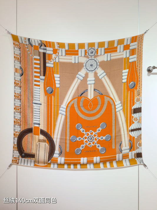 小愛款-雙面同色140x140cm 70%羊絨30%真絲
