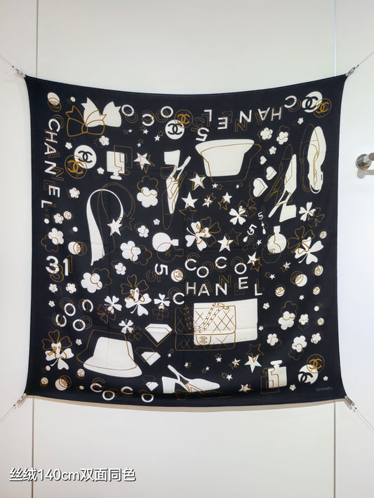 小香家-雙面同色 140x140cm 真絲