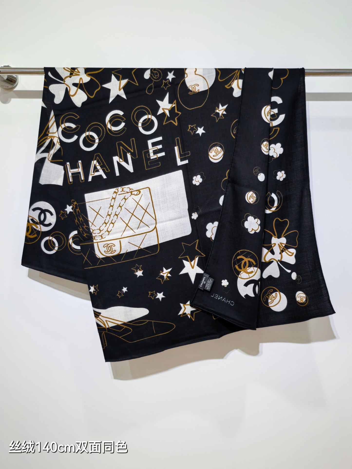 小愛款-雙面同色140x140cm 70%羊絨30%真絲