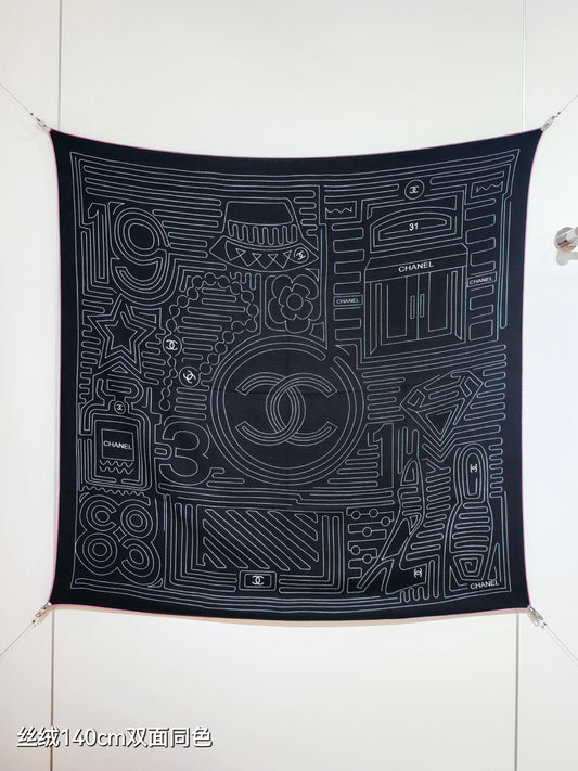 小香家-雙面同色140x140cm 真絲