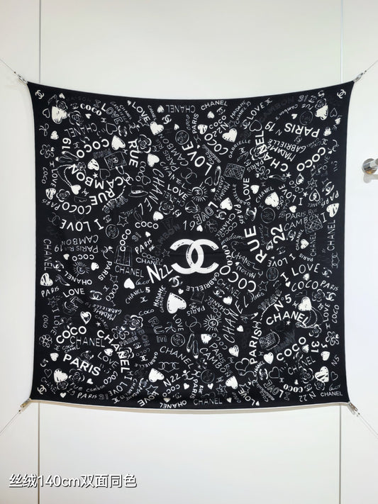 小香家-雙面同色 140x140cm 70%羊絨30%真絲