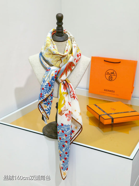小愛款-雙面同色 140x140cm 70%羊絨30%真絲
