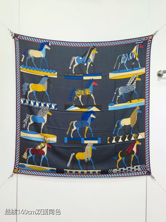 小愛款-雙面同色 140x140cm 70%羊絨30%真絲