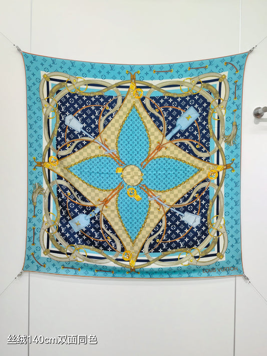 路L家-雙面同色 140x140cm 70%羊絨30%真絲