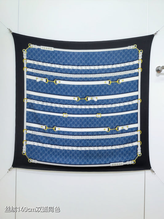 古G家-雙面同色 140x140cm 70%羊絨30%真絲