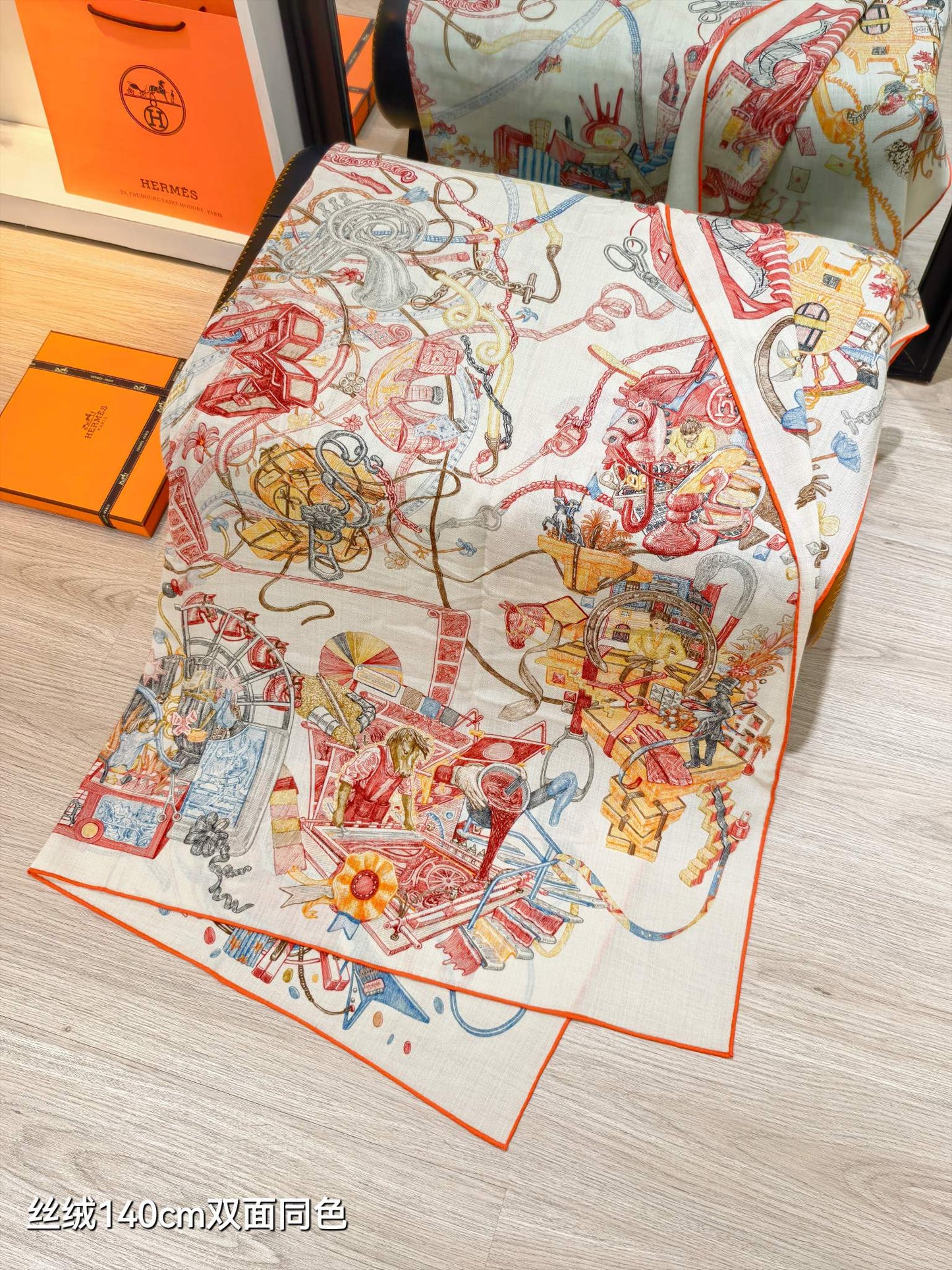 小愛款-雙面同色 140x140cm 70%羊絨30%真絲