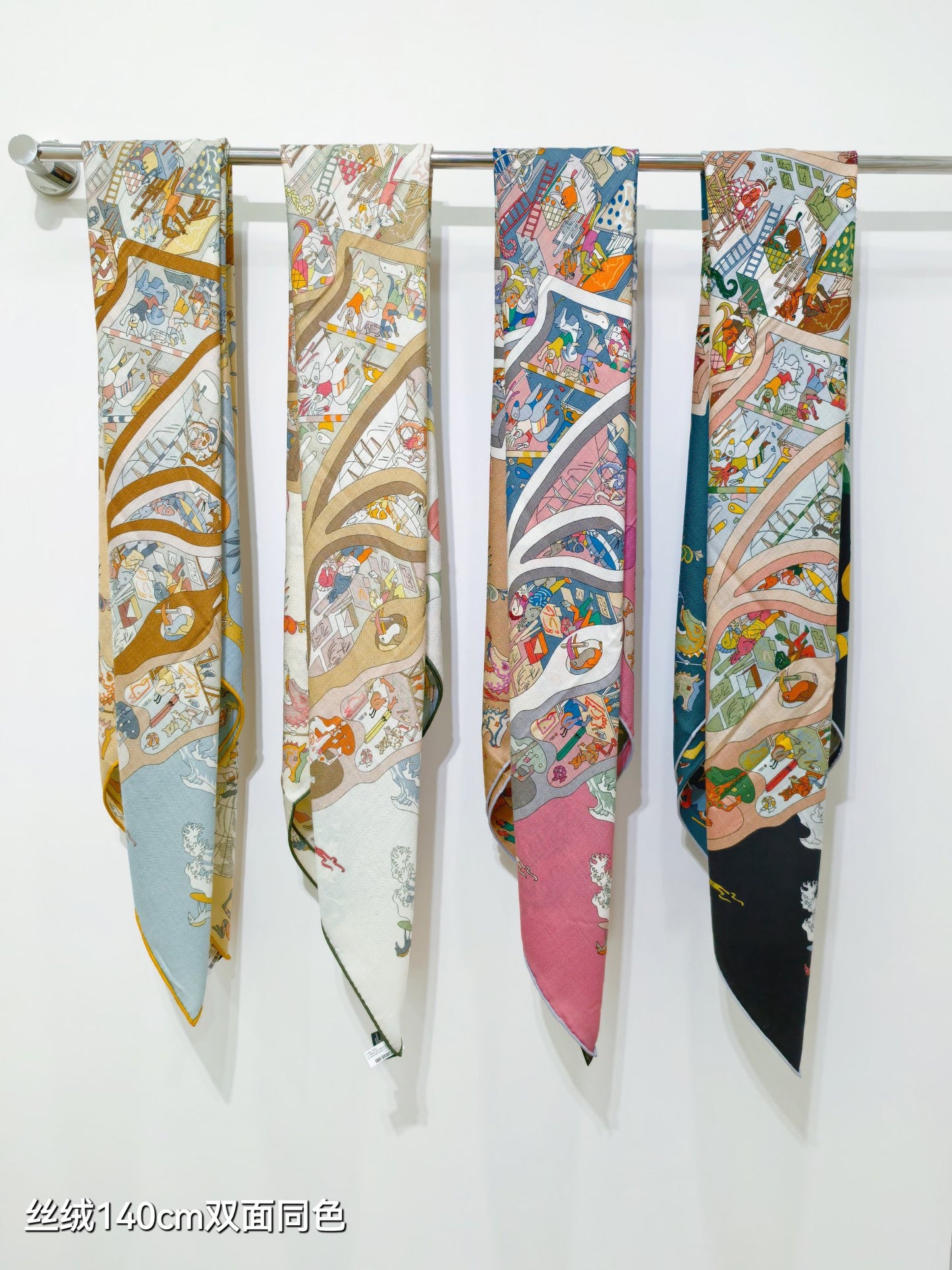 小愛款-雙面同色 140x140cm 70%羊絨30%真絲