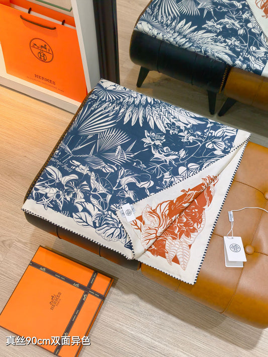 小愛款-18姆米雙面異色 90x90cm 斜紋真絲