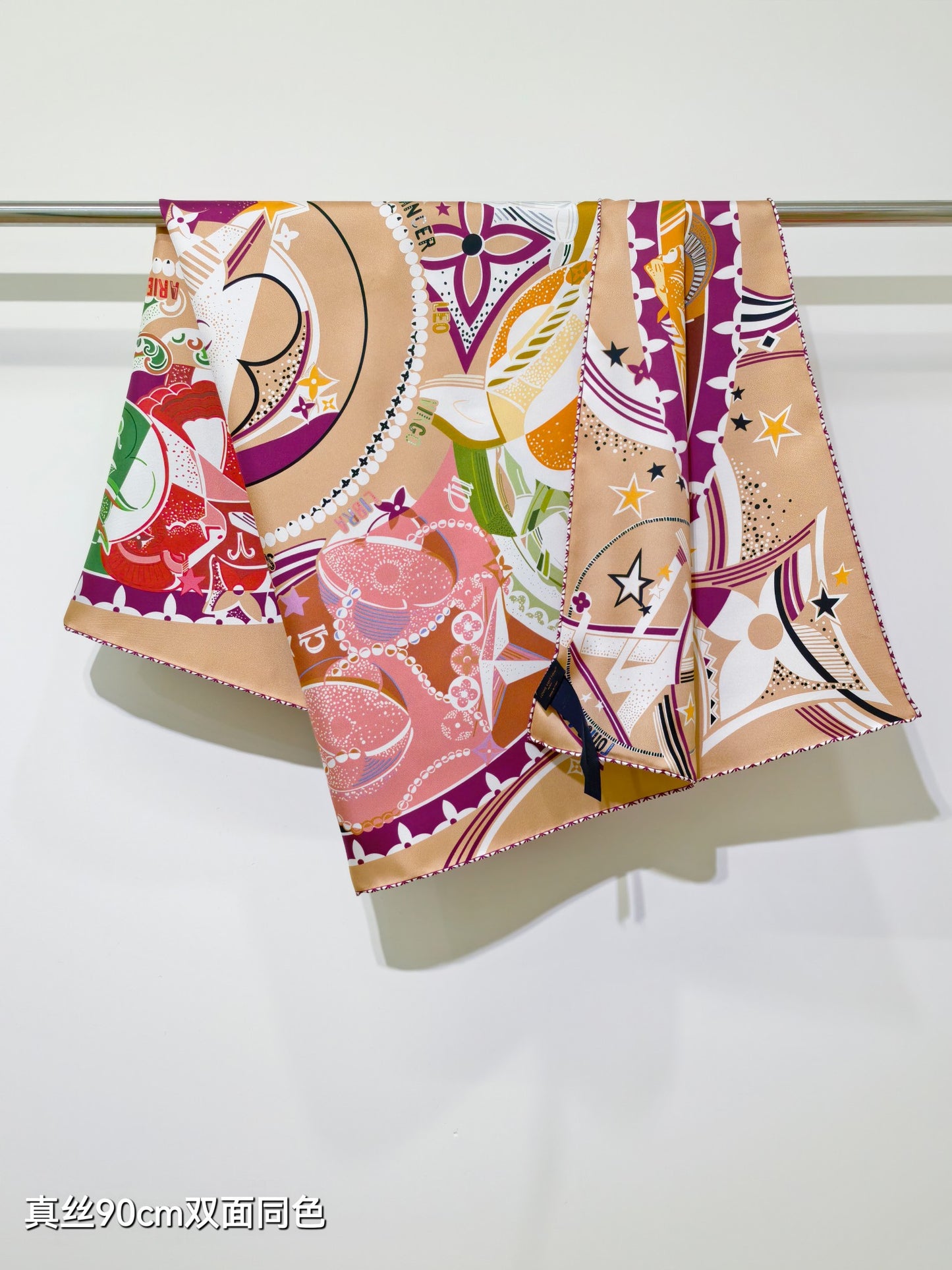路L家-18姆米雙面 90x90cm 斜紋真絲