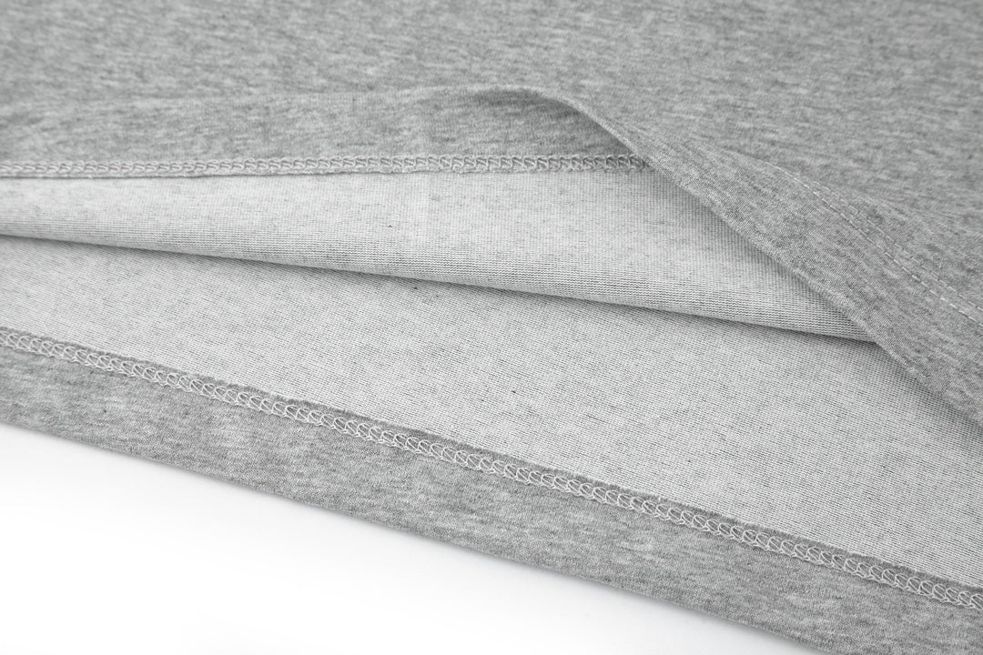 羅L家-毛巾刺繡logo短袖 灰色