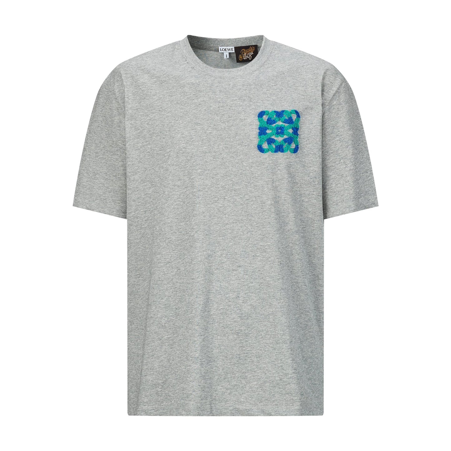 羅L家-毛巾刺繡logo短袖 灰色