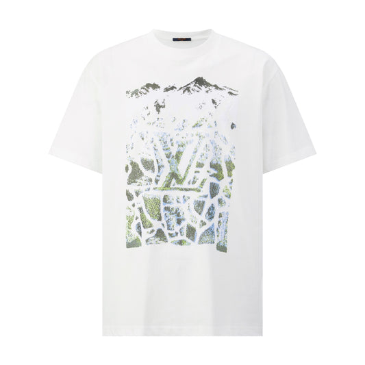 路L家-山景植絨標識短袖