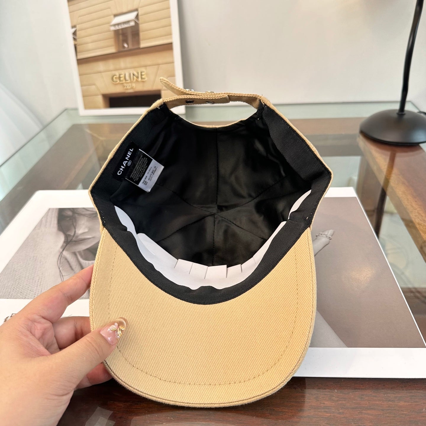 小香家-紋路鴨舌帽 卡其色