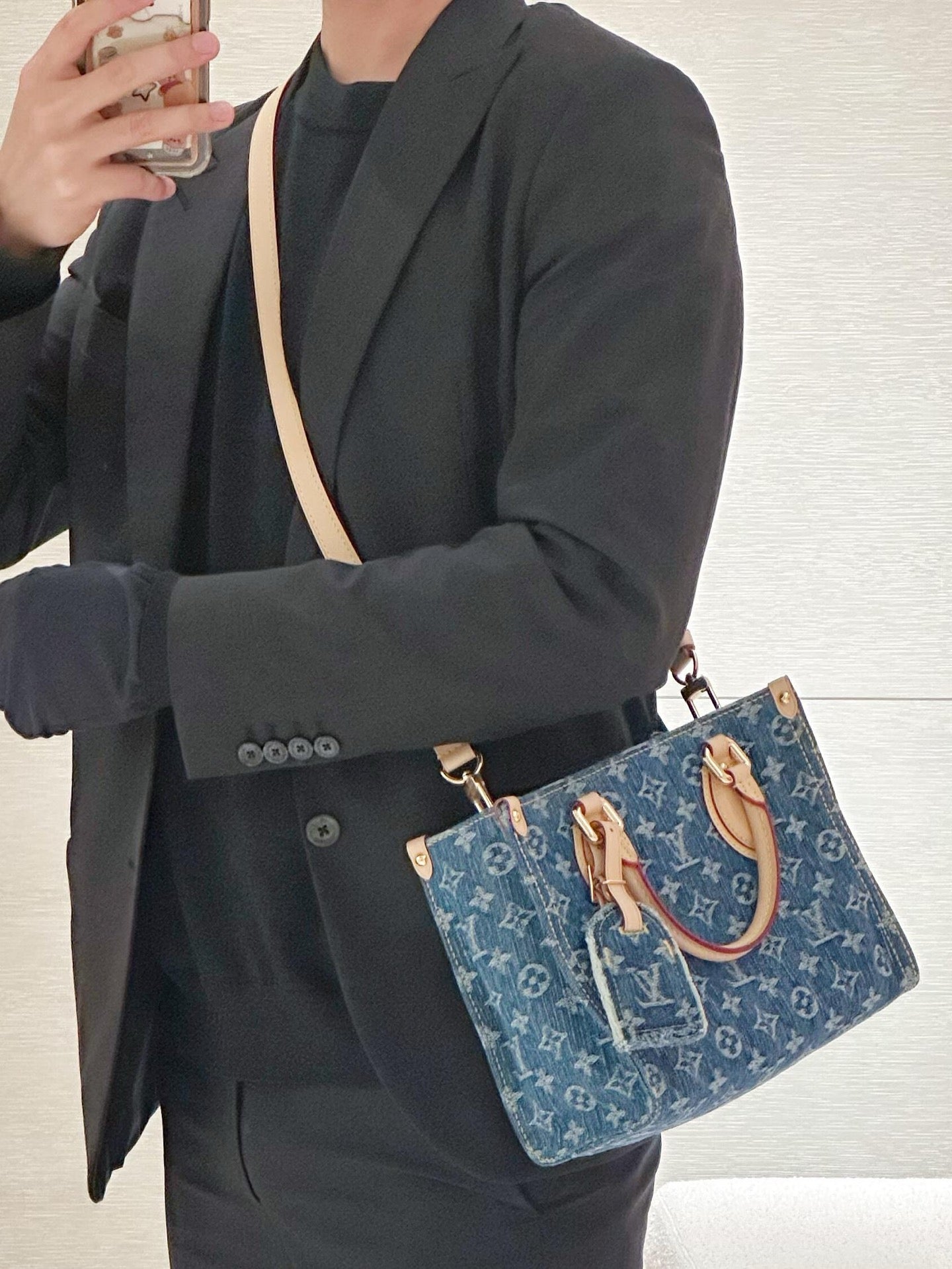 路L家- M14633 ONTHEGO手袋包-牛仔藍色 小號