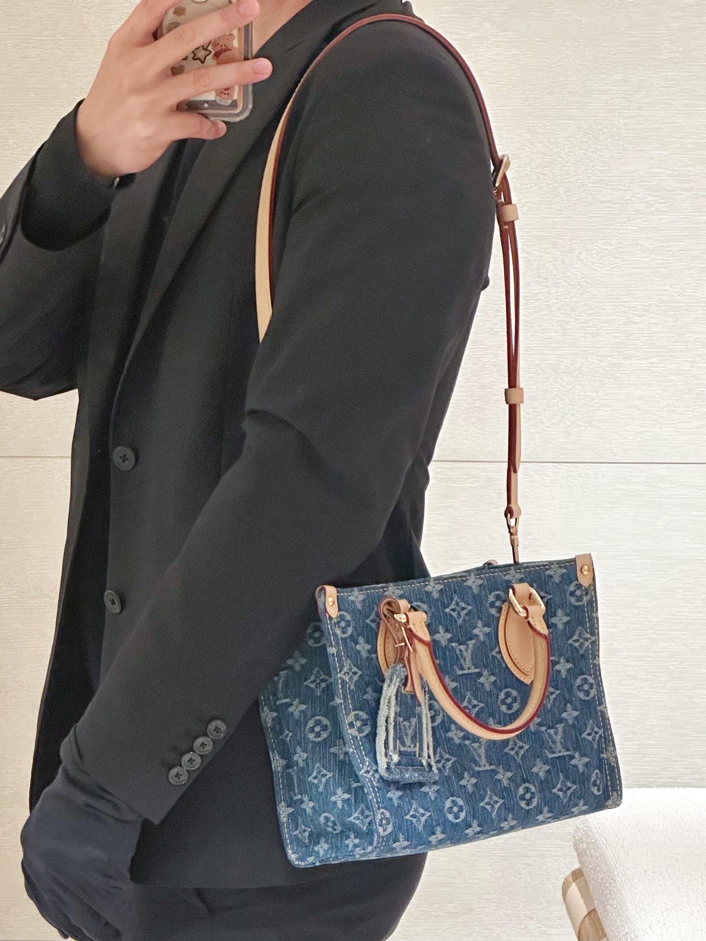 路L家- M14633 ONTHEGO手袋包-牛仔藍色 小號
