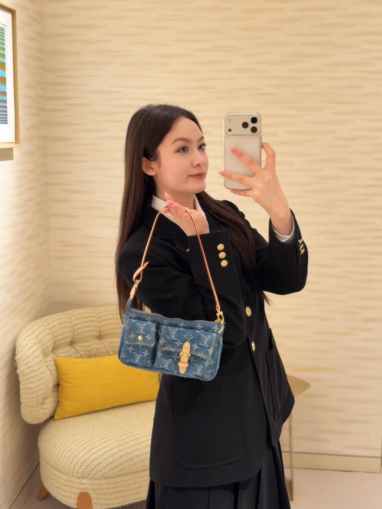 路L家-M27602 POCHETTE ACCESSOIRE CARGO 手袋 牛仔藍色