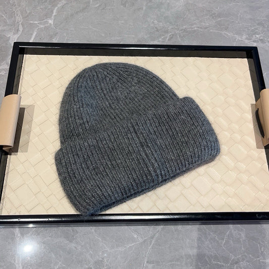 路L家-秋冬新款針織羊毛帽-灰色
