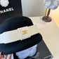 賽C家-秋冬新款羊毛盆帽-黑白拼接