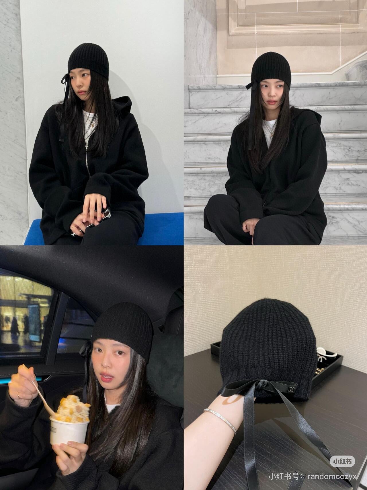小香家-針織毛帽-黑色