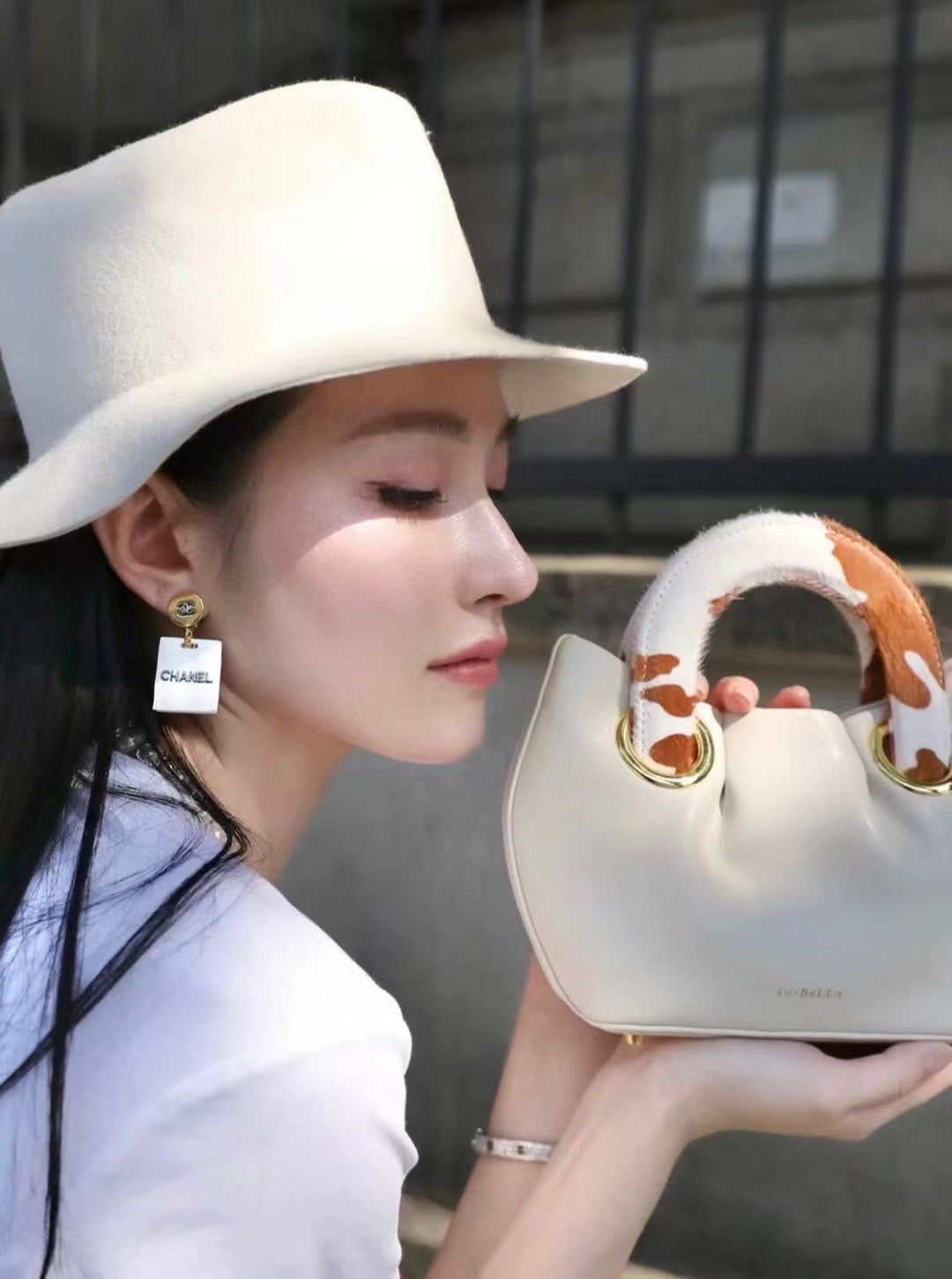小香家-羊毛禮帽 凹凸有致-白色