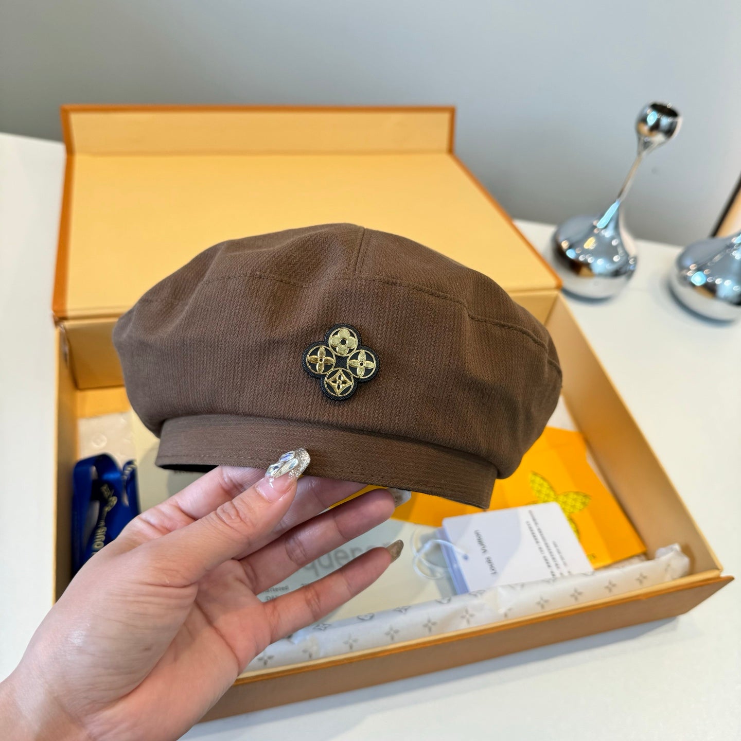路L家-新款貝雷帽-棕色