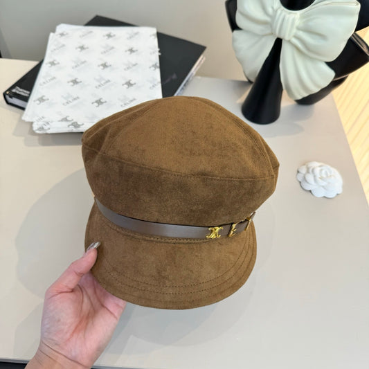 賽C家-新款鴨舌帽軍帽-棕色