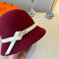 小愛款-秋冬新款羊毛盆帽-紅色