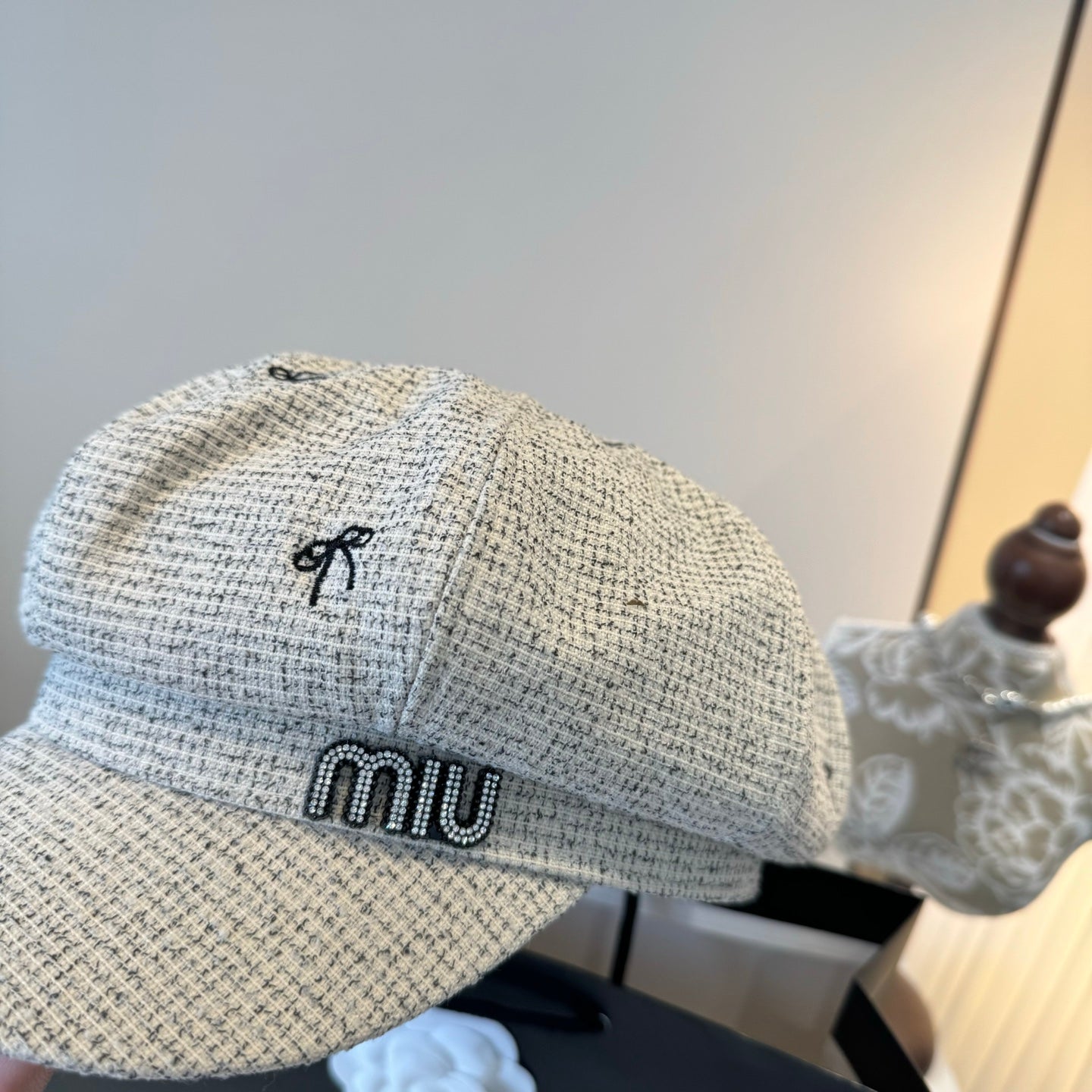 穆M家-新款鴨舌畫家帽 高端定制-淺灰