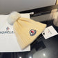 Moncler-針織帽毛帽-鵝黃色
