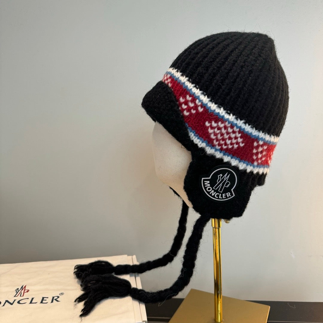 Moncler-新款針織護耳帽