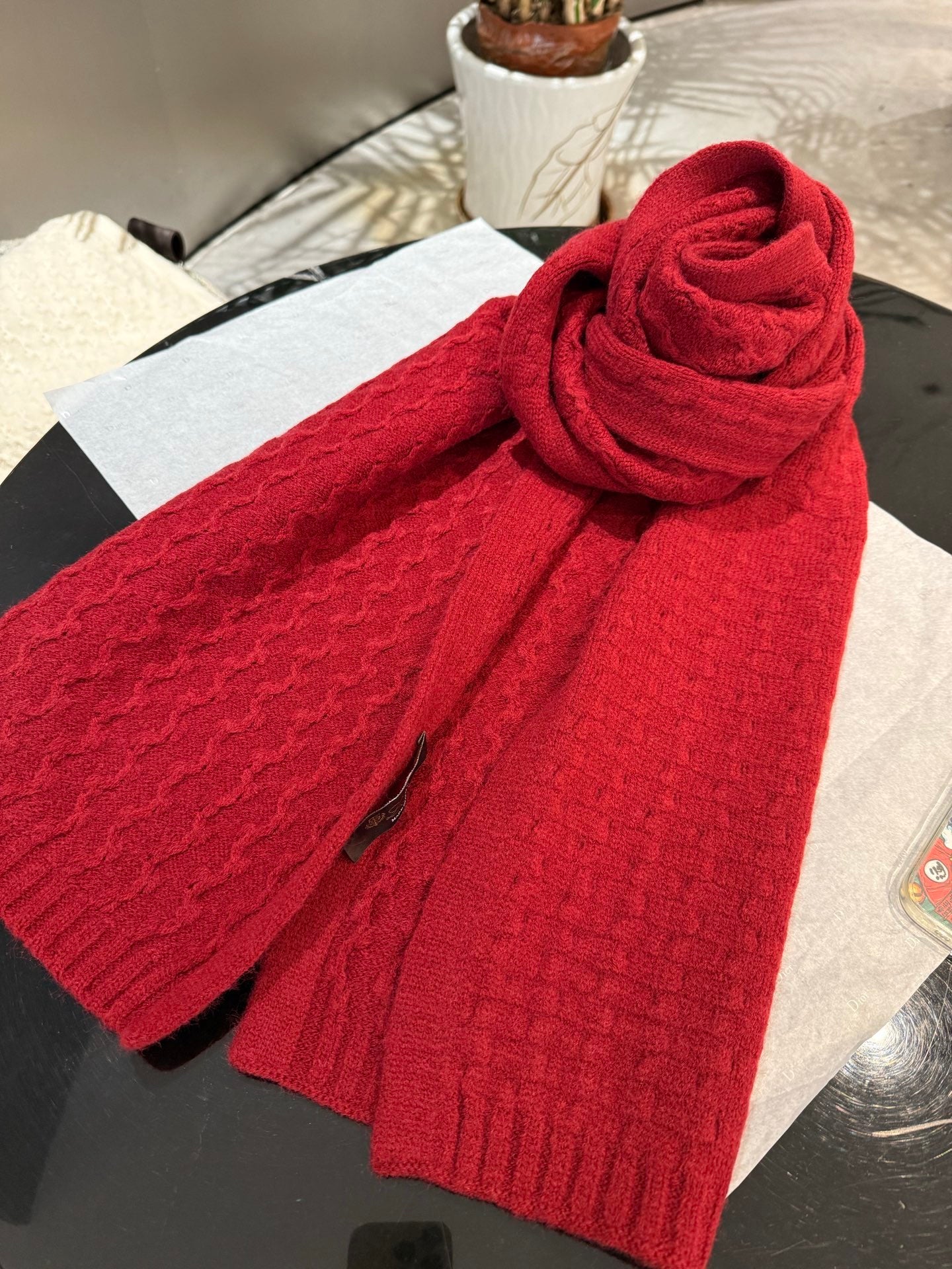 L-Piana-頂級羊絨 35*180cm-紅色