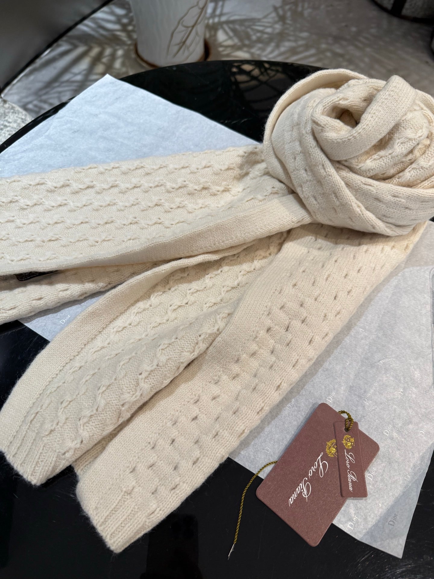 L-Piana-頂級羊絨 35*180cm-白色