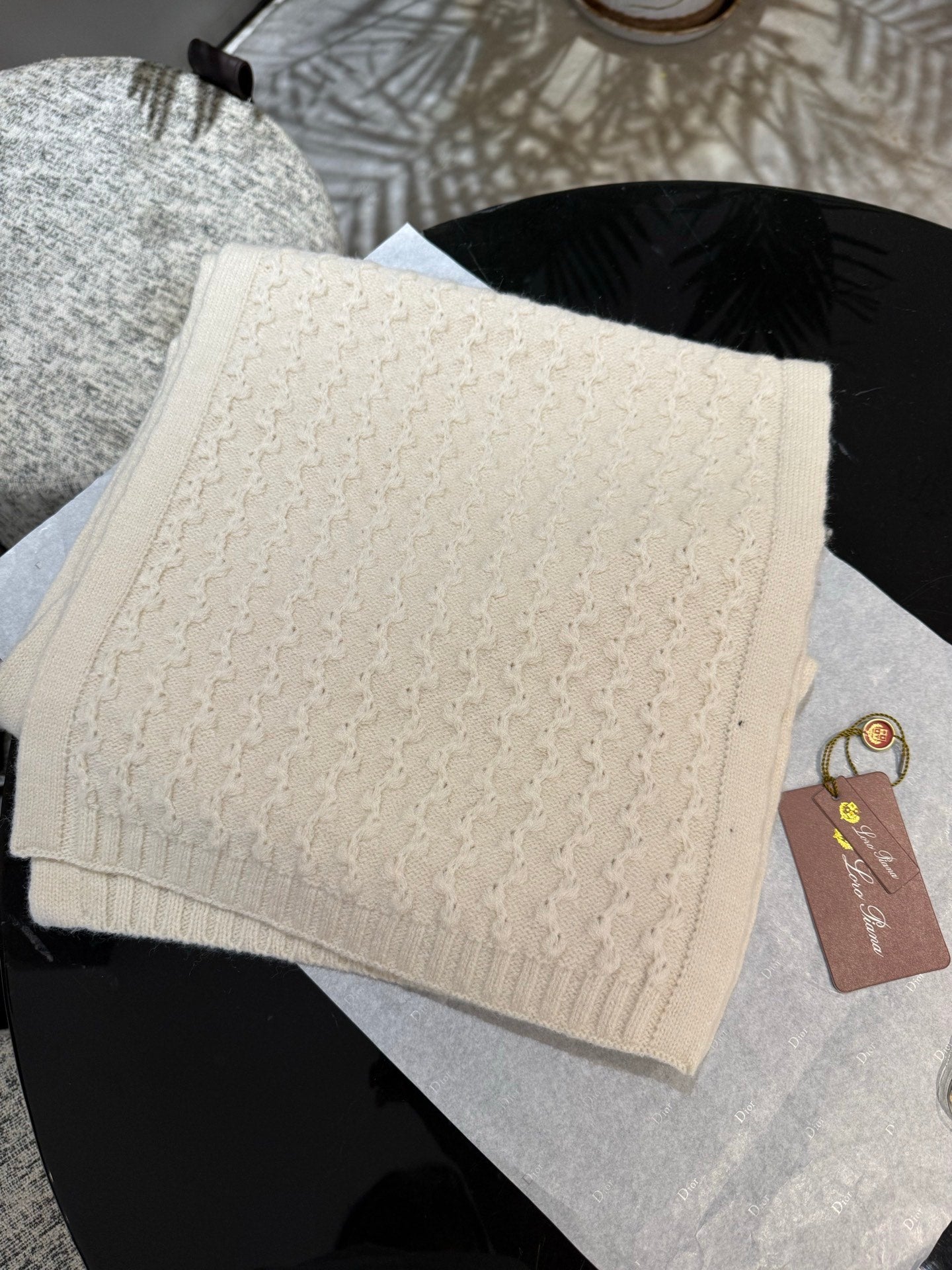 L-Piana-頂級羊絨 35*180cm-白色