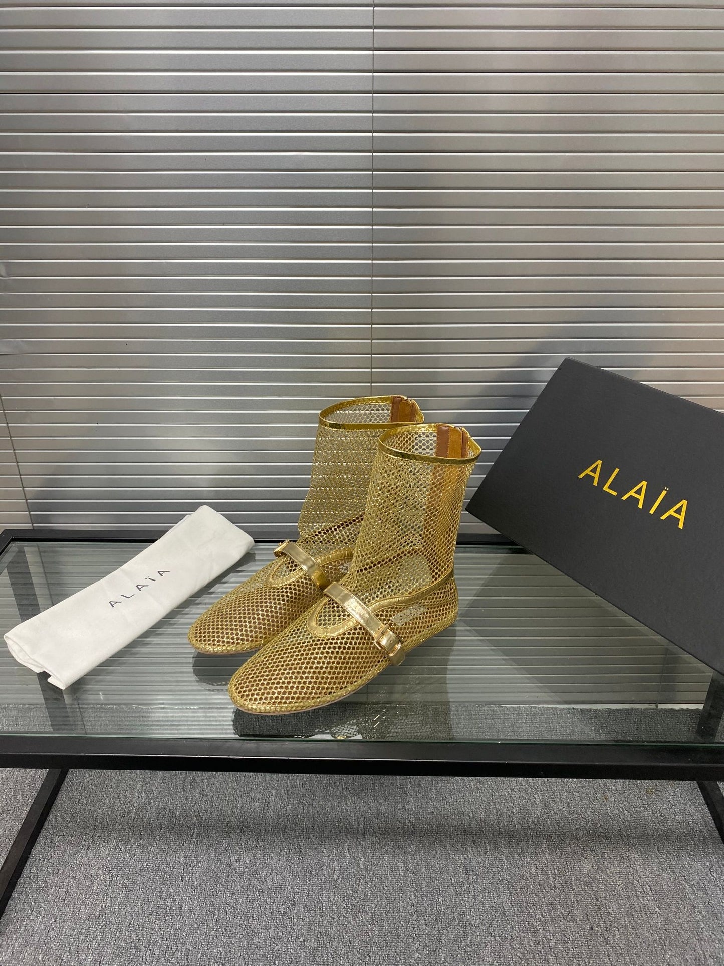 Ala-260707平底網面短靴