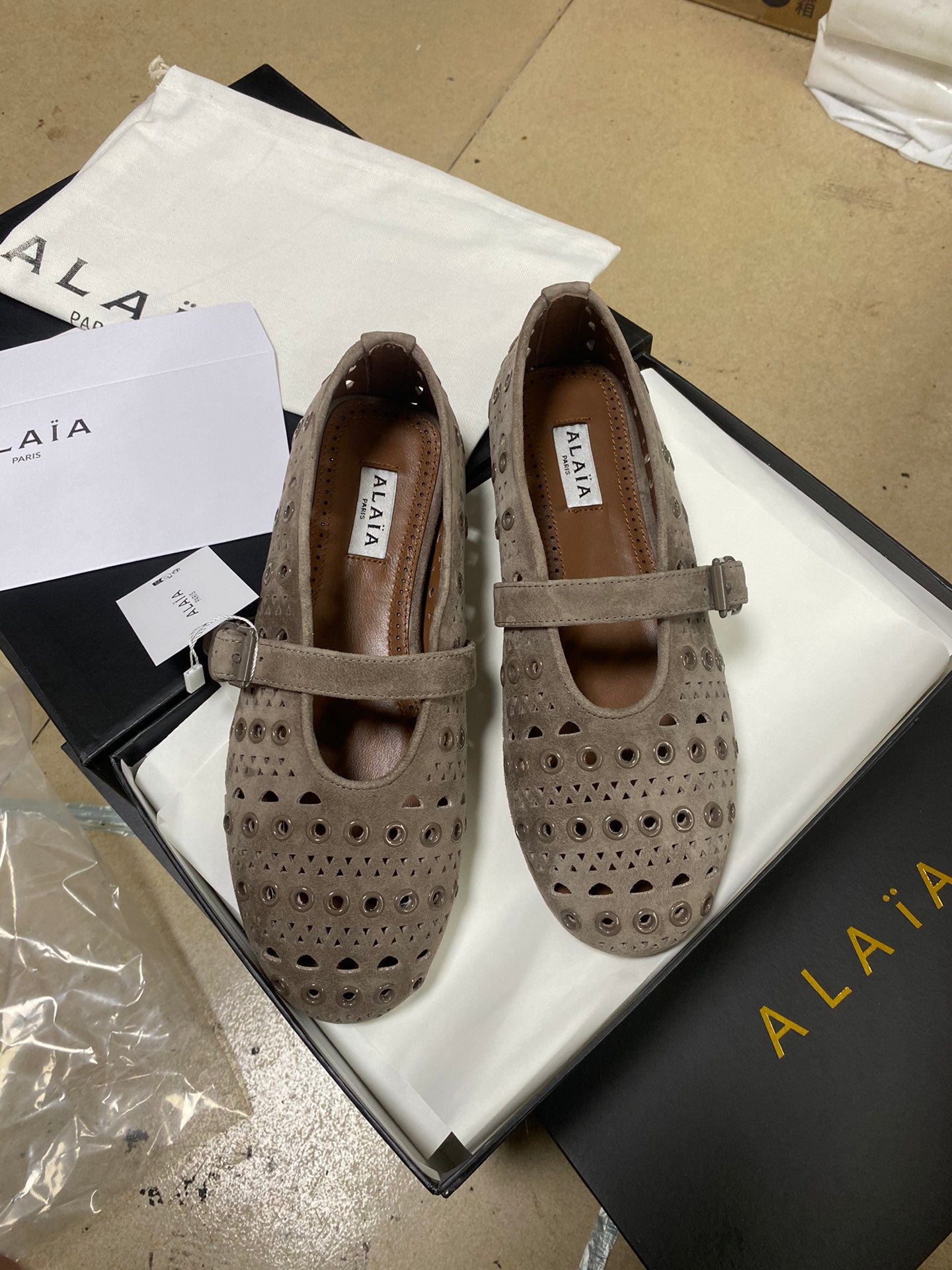 Ala-260707芭蕾舞鞋 灰棕