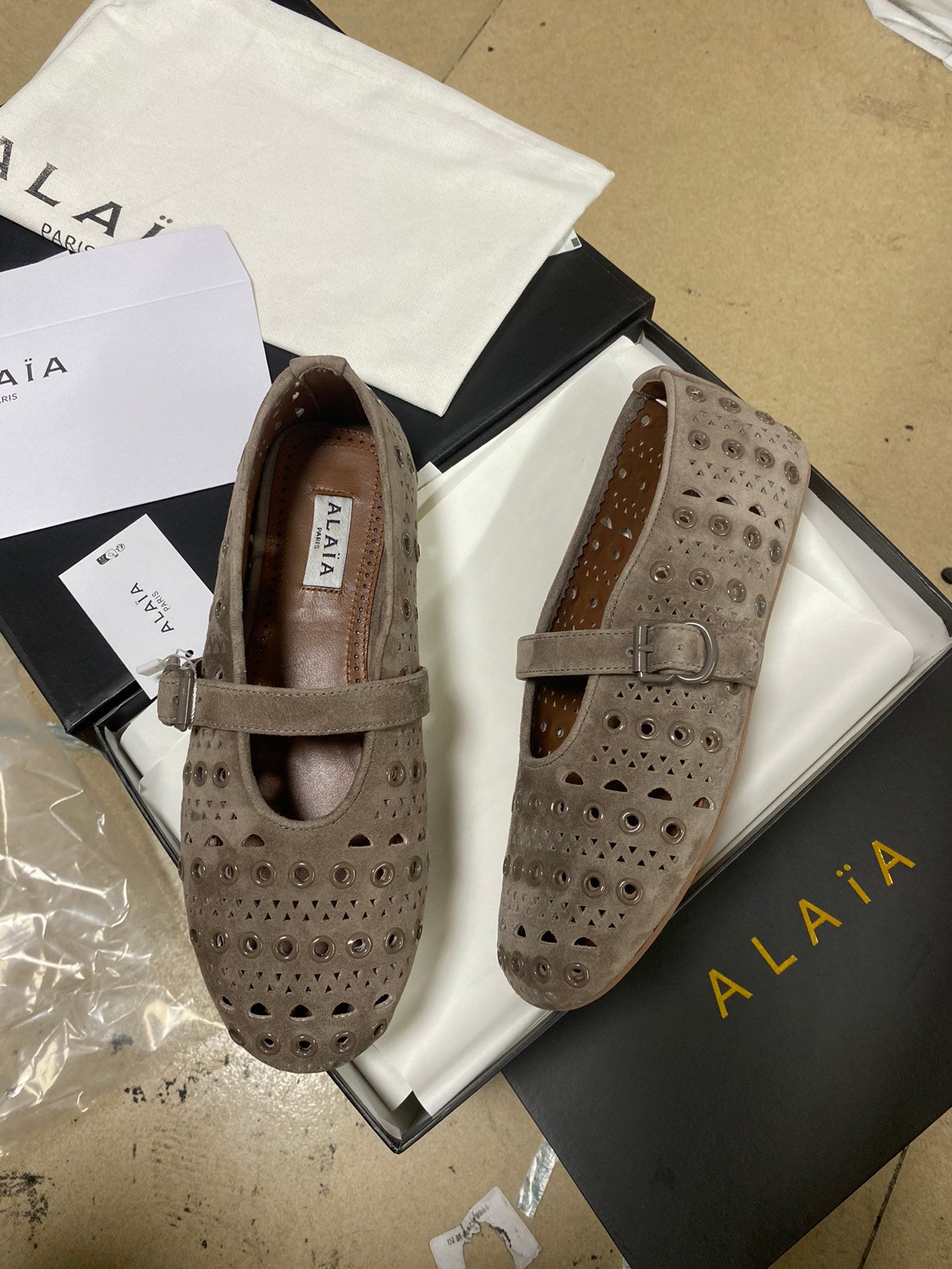 Ala-260707芭蕾舞鞋 灰棕