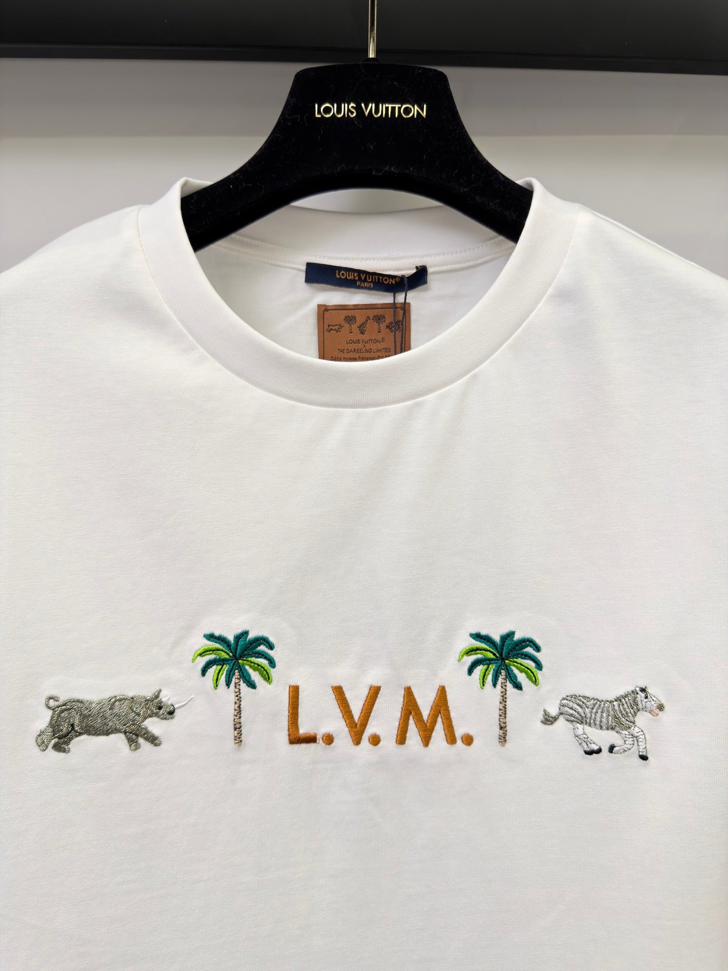 路L家-動物印花刺繡圖案純棉圓領T