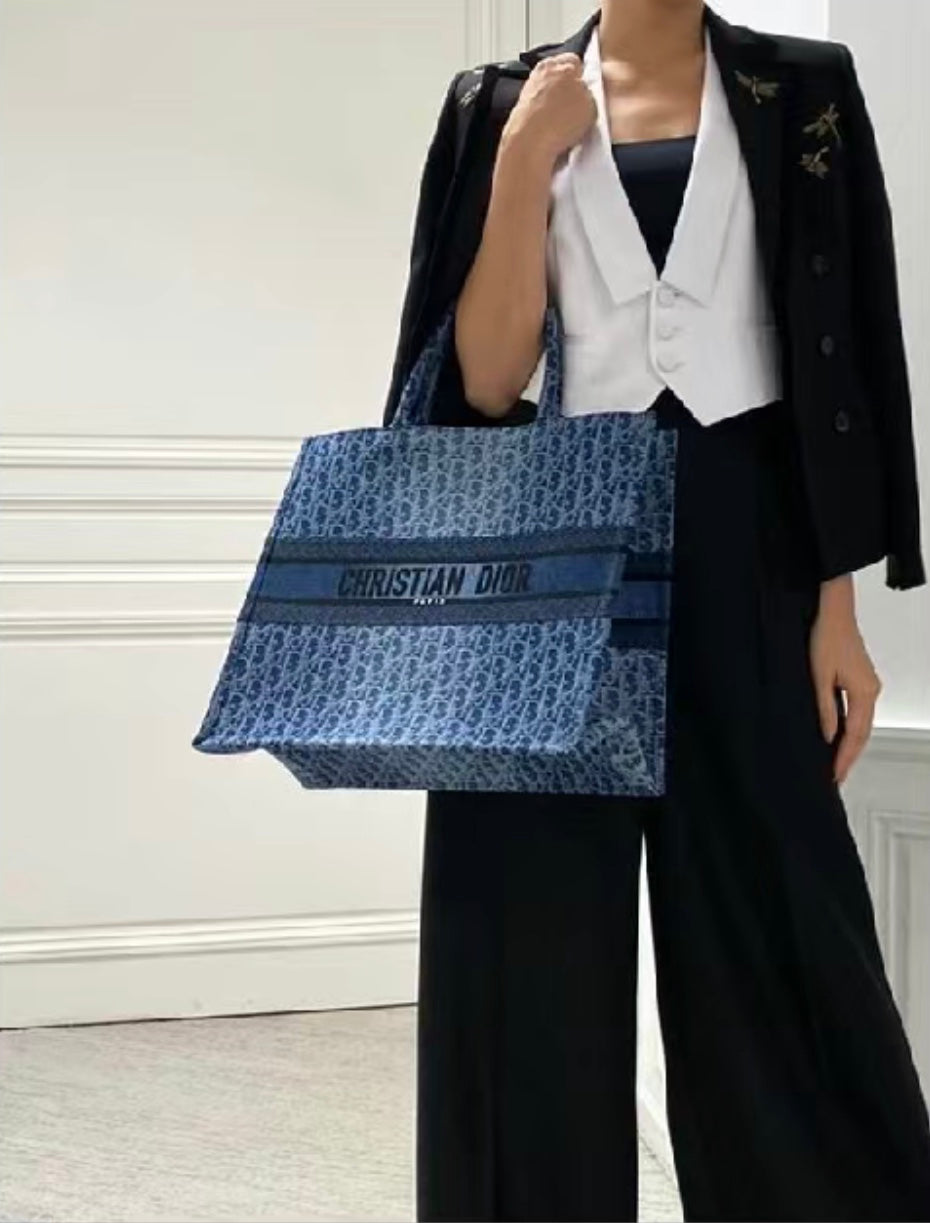 迪D家-BookTote 大號 牛仔單寧